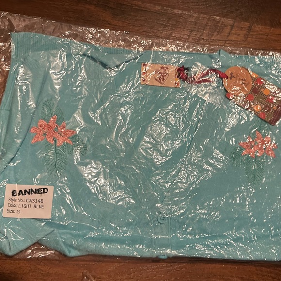 Face to Face Flamingo ๐ฆฉ Floral Light Blue Cardigan - Picture 7 of 7